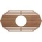 Ekena Millwork Chrysler Wood Fretwork Pierced Ceiling Medallion, Walnut, 22"W x 11"H x 5 3/4"ID x 1/4"T CMWP22X11X0250CSWA - alternate 1